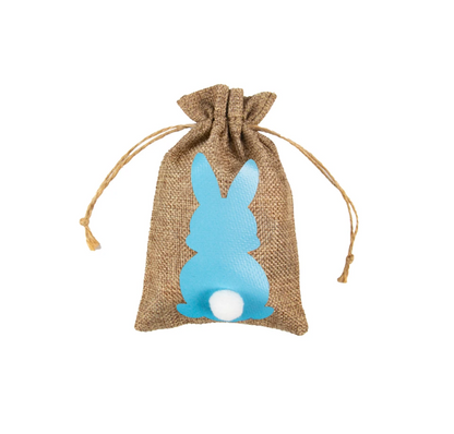 Easter Bunny Rabbit linen gift treat bag