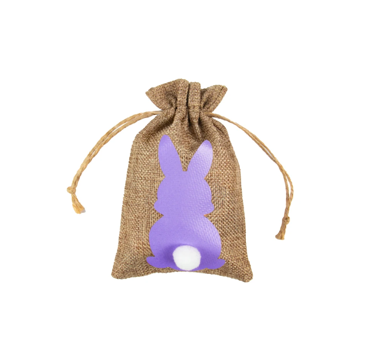 Easter Bunny Rabbit linen gift treat bag