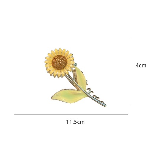 Sunflower hair clip claw