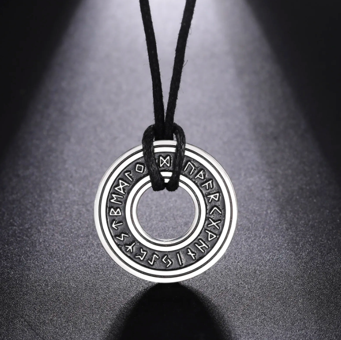 Nordic pendant on an adjustable rope neck chain