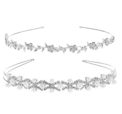 rhinestone and faux pearl headbands different styles