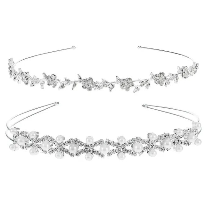 rhinestone and faux pearl headbands different styles