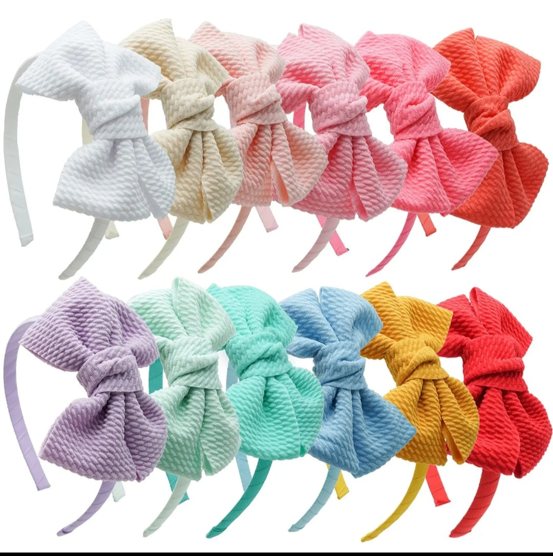 Material large bow headband