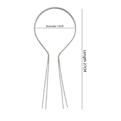 Rhinestone dangly chain headband