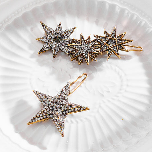 Starry celestial hair clip slide set