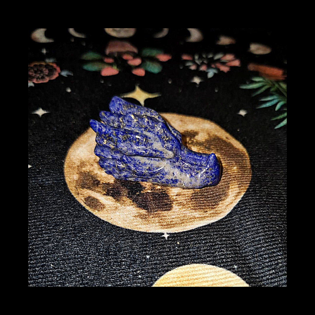Lapis Lazuli Dragon Head Gemstone Carving Sculpture