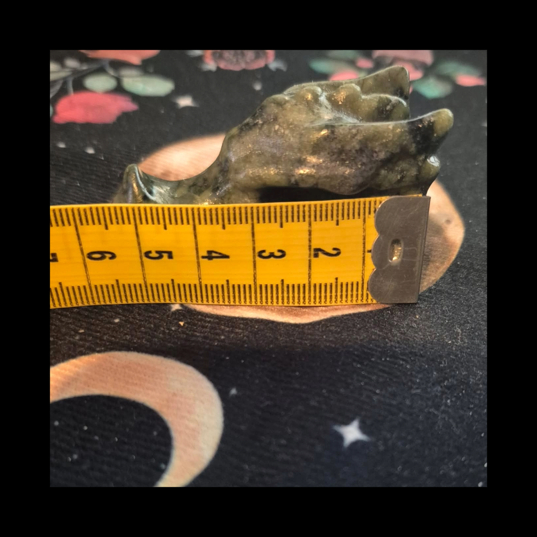 Serpentine Dragon Head Carving Green Stone Sculpture