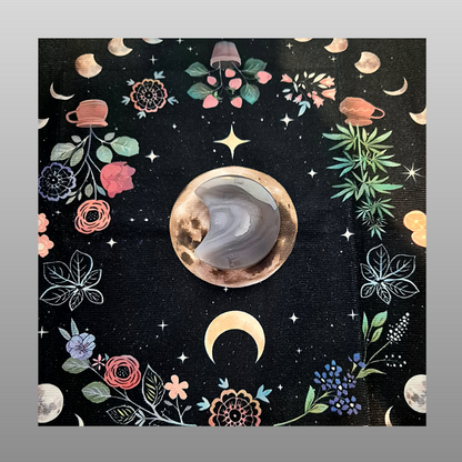 Agate Moon Carving – Natural Crescent Gemstone
