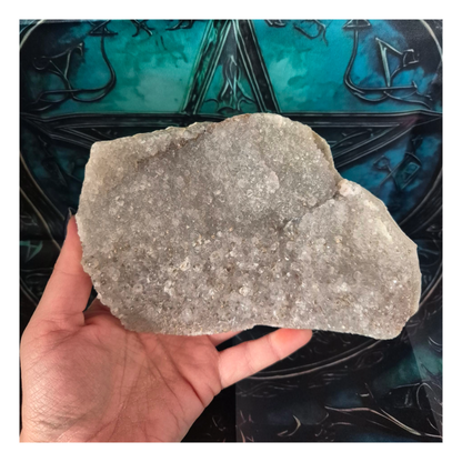 Drusy Sugar Amethyst cluster slab 480g