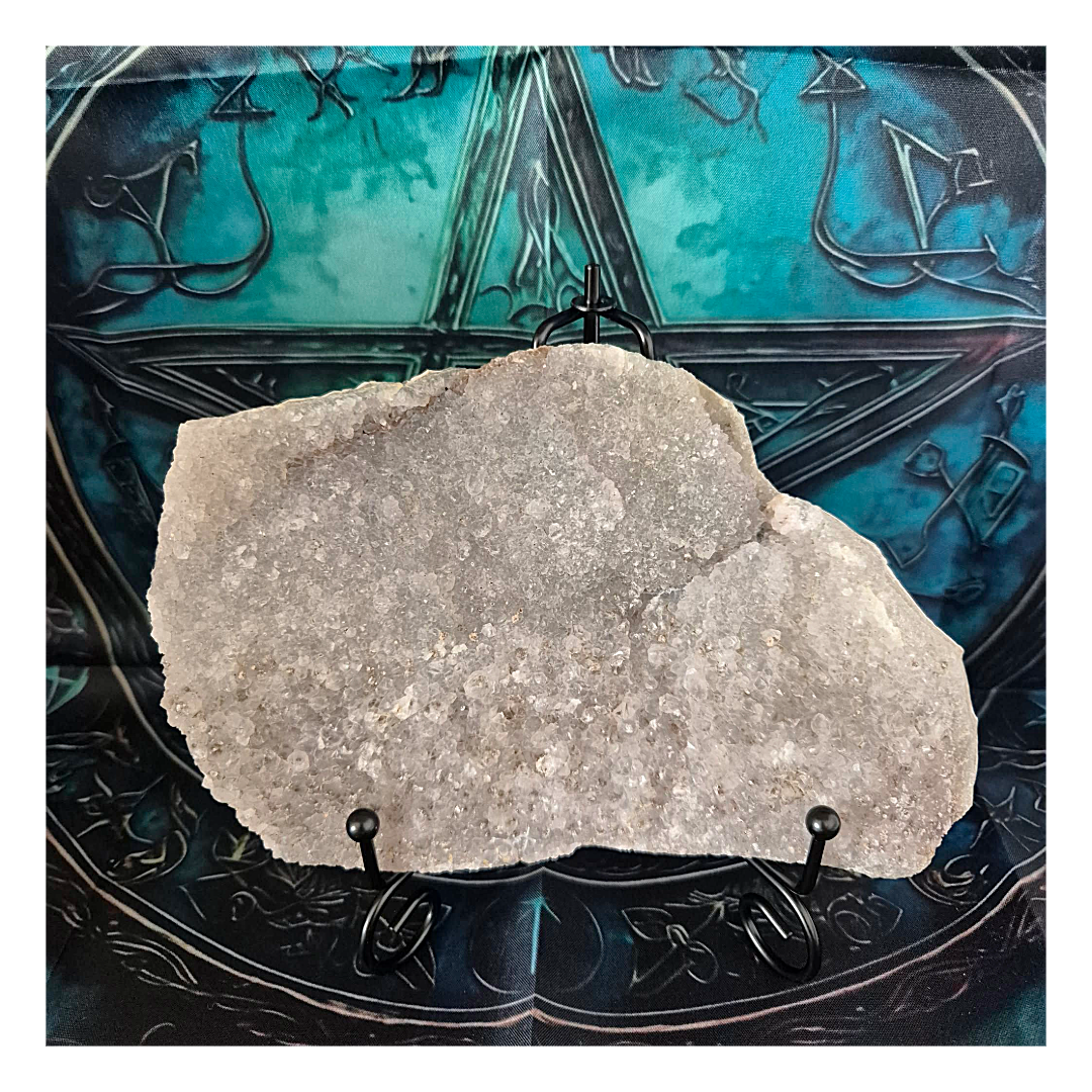 Drusy Sugar Amethyst cluster slab 480g