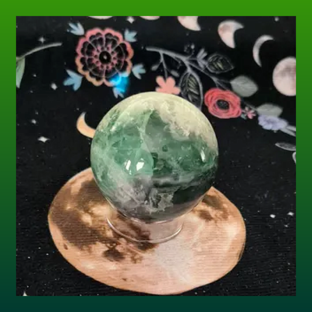Rainbow Fluorite Sphere Orb with Internal Rainbows