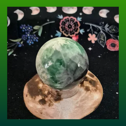 Rainbow Fluorite Sphere Orb with Internal Rainbows