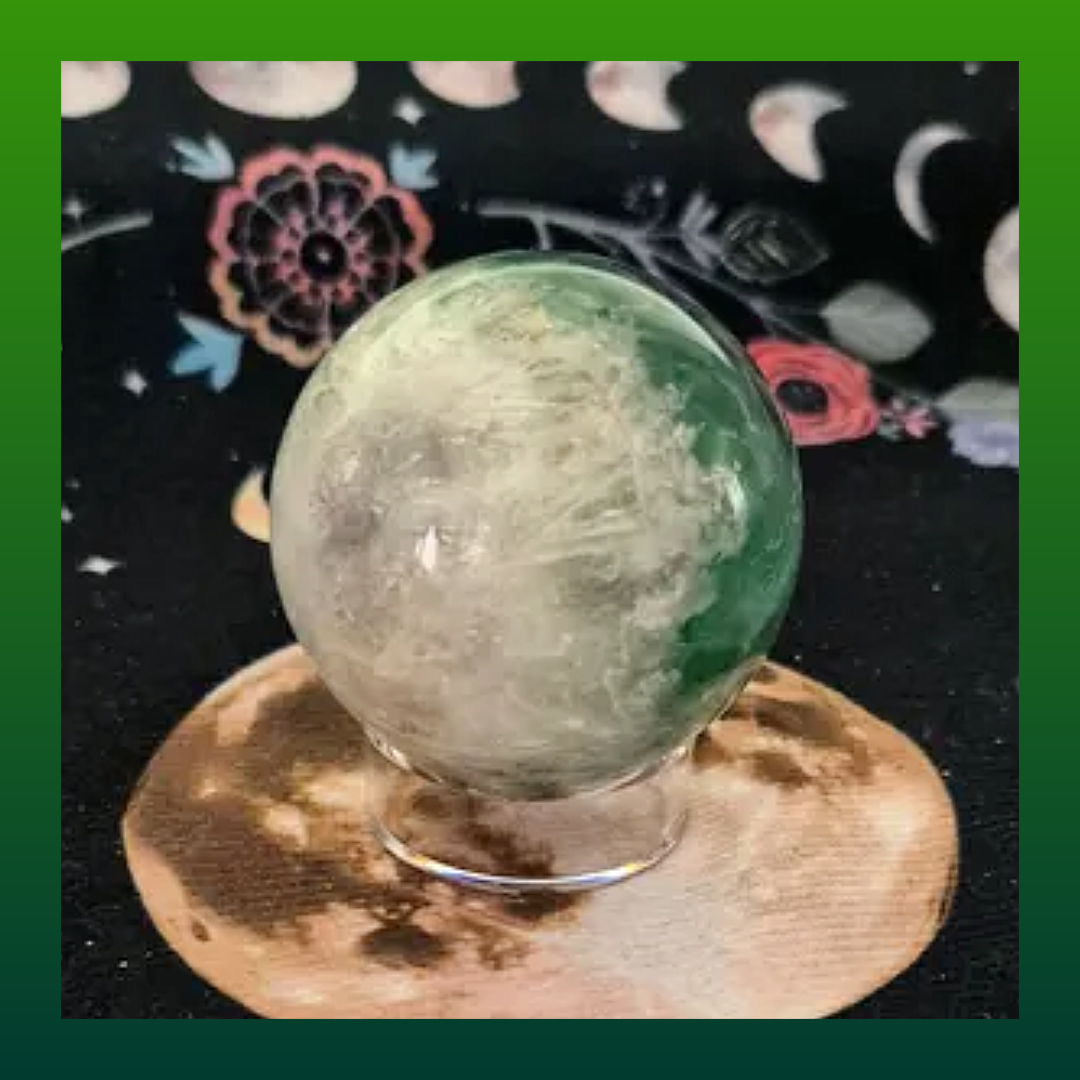 Rainbow Fluorite Sphere Orb with Internal Rainbows