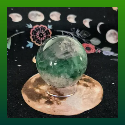 Rainbow Fluorite Sphere Orb with Internal Rainbows