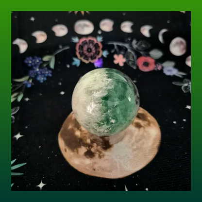 Rainbow Fluorite Sphere Orb with Internal Rainbows