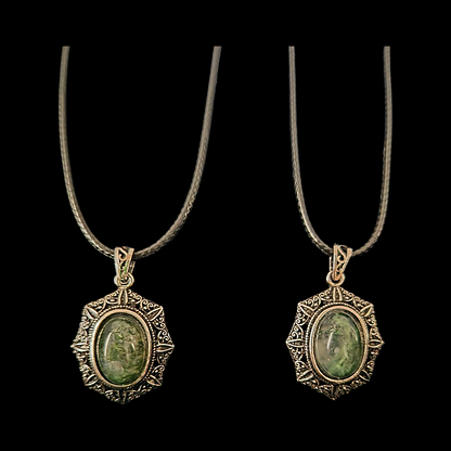 Moss Agate Pendant Necklace
