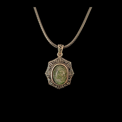 Moss Agate Pendant Necklace