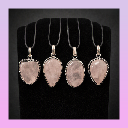 Rose Quartz Pendant Necklaces