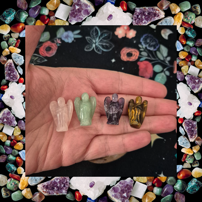 Mini Carved Gemstone Angels