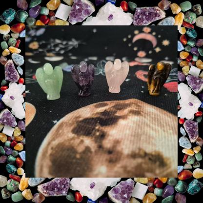 Mini Carved Gemstone Angels