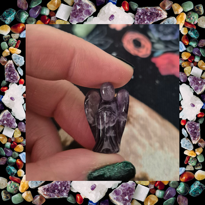 Mini Carved Gemstone Angels