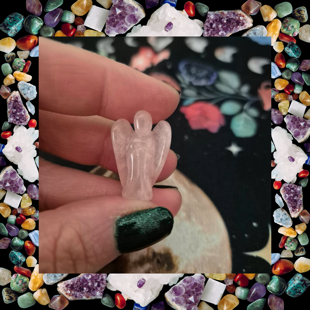 Mini Carved Gemstone Angels