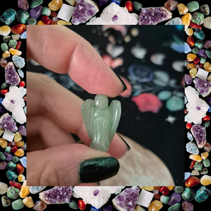 Mini Carved Gemstone Angels
