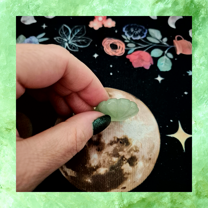 Green Aventurine Gemstone Sea Shell Carvings