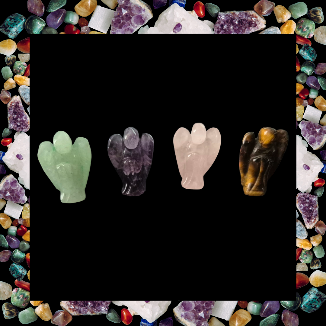 Mini Carved Gemstone Angels