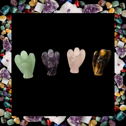 Mini Carved Gemstone Angels