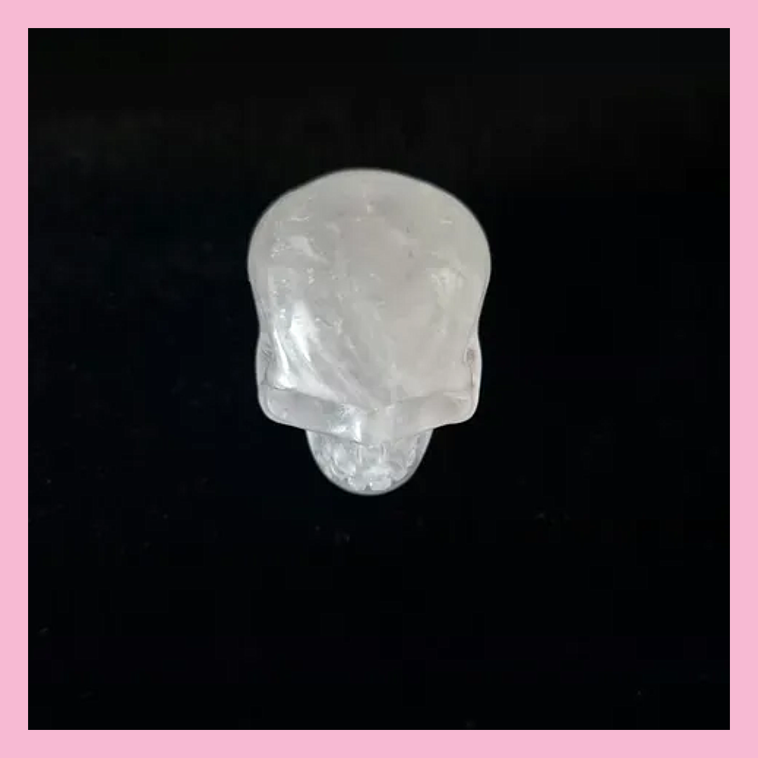 Rose Quartz Skull Carving