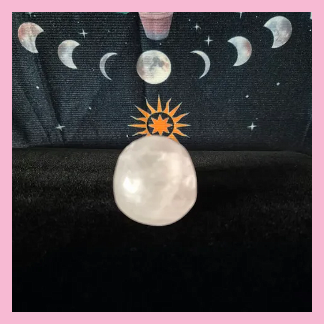 Rose Quartz Skull Carving