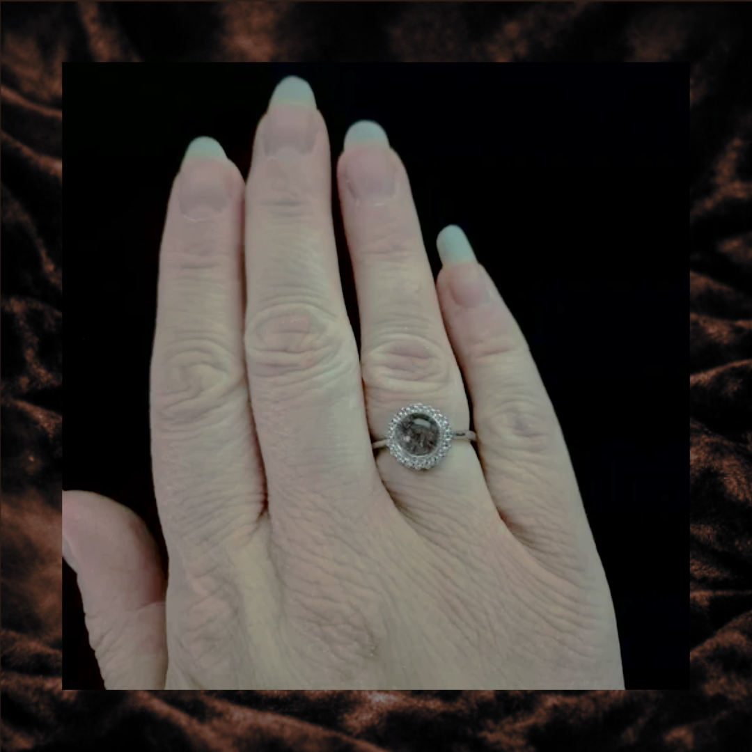 Garden Quartz Adjustable Ring