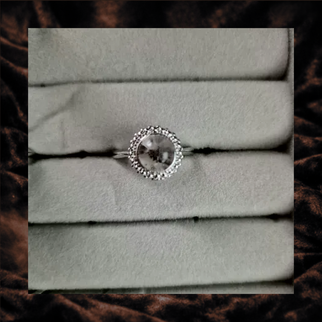 Garden Quartz Adjustable Ring