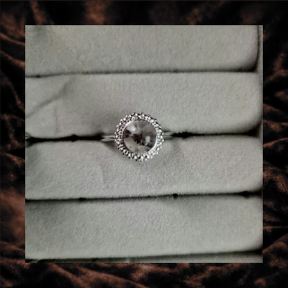 Garden Quartz Adjustable Ring