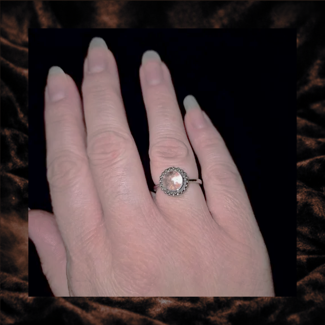 Garden Quartz Adjustable Ring