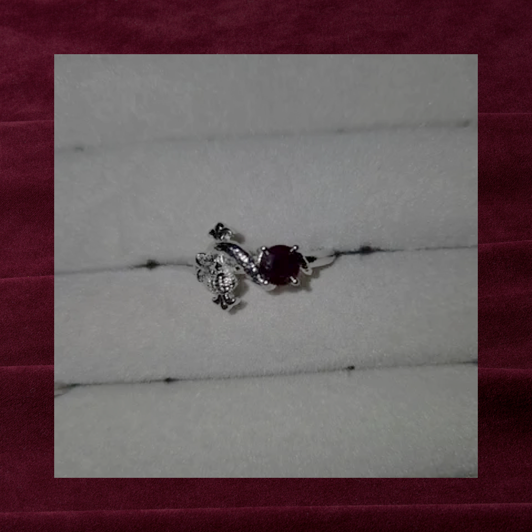 Garnet Adjustable Ring