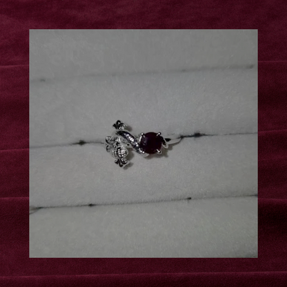 Garnet Adjustable Ring