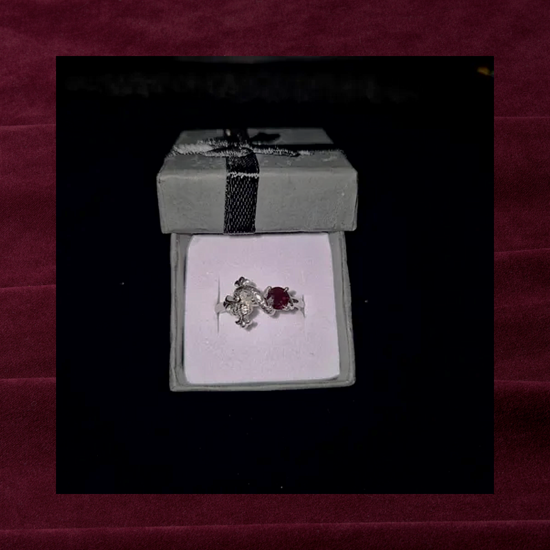 Garnet Adjustable Ring
