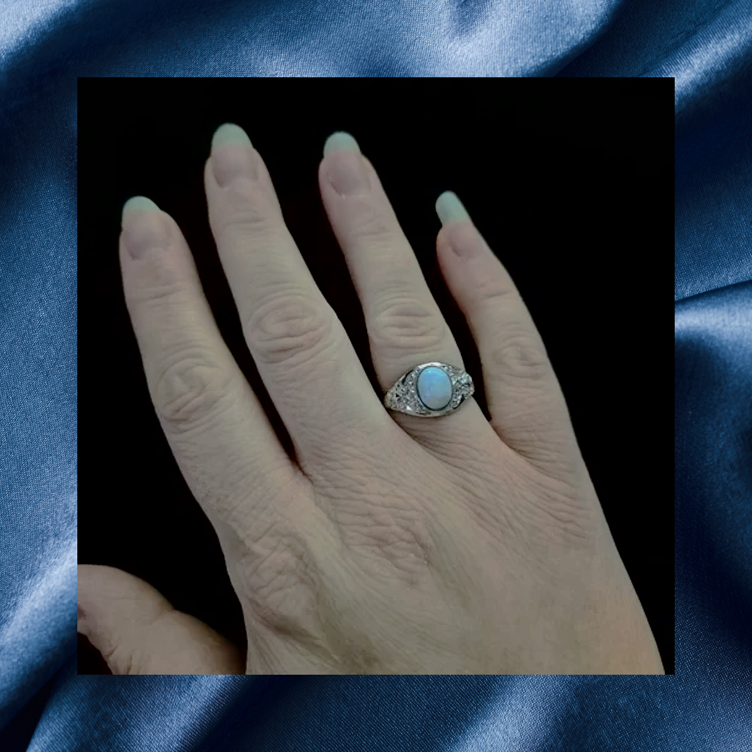 Larimar Adjustable Ring