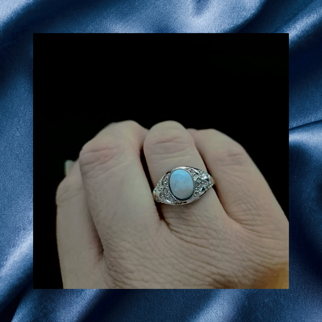 Larimar Adjustable Ring