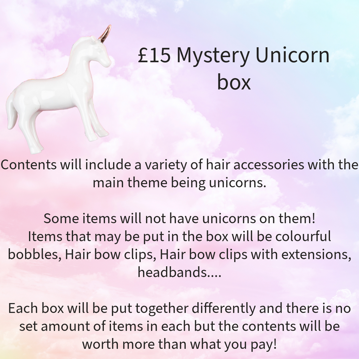 Unicorn Themed Mystery Box