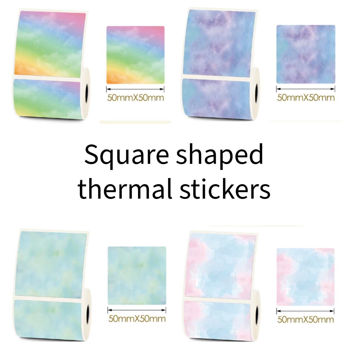 Square and Rectangle Thermal Stickers for use in thermal printer