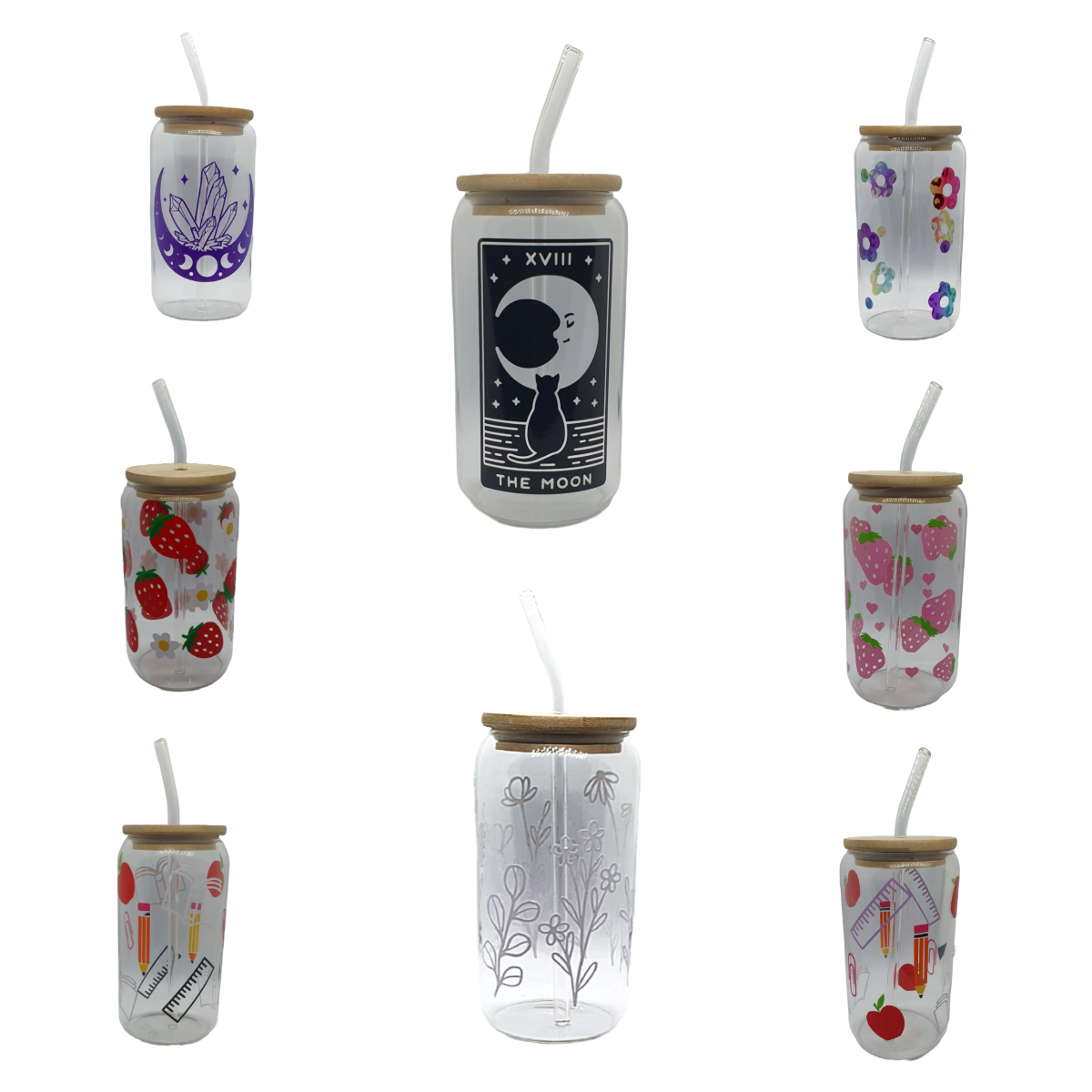 16oz glass tumblers liberty glass with vinyl designs