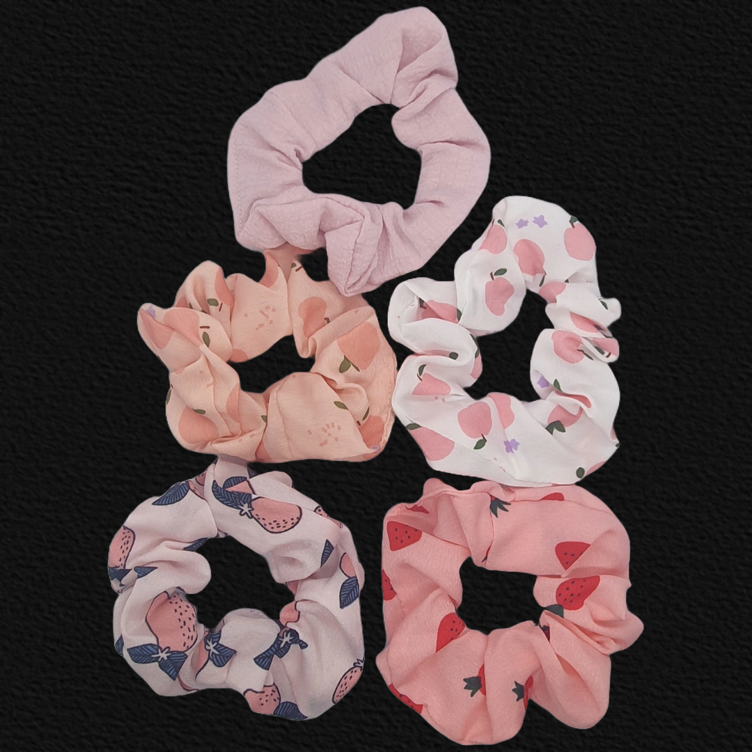 Summery hair scrunchie bobble sets