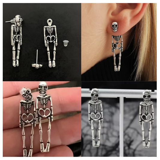 Skeleton drop earrings