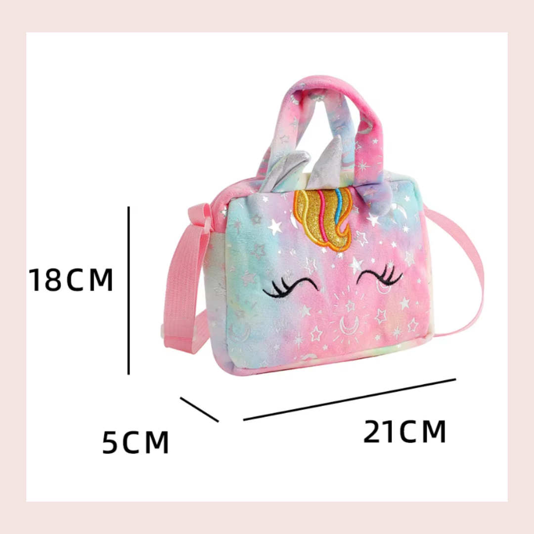 Celestial unicorn multi green blue pink purple crossbody shoulder hand bag