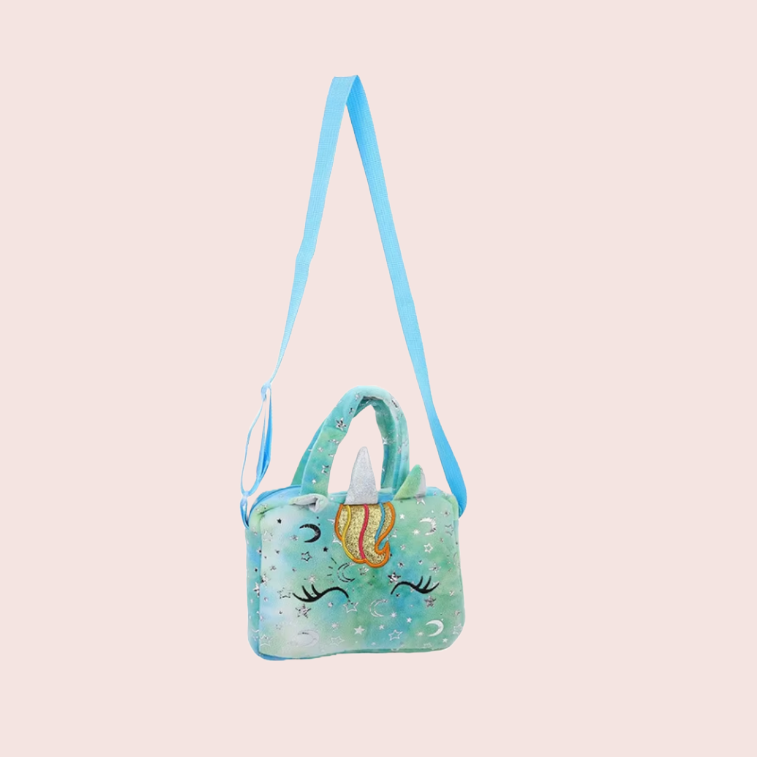 Celestial unicorn multi green blue pink purple crossbody shoulder hand bag