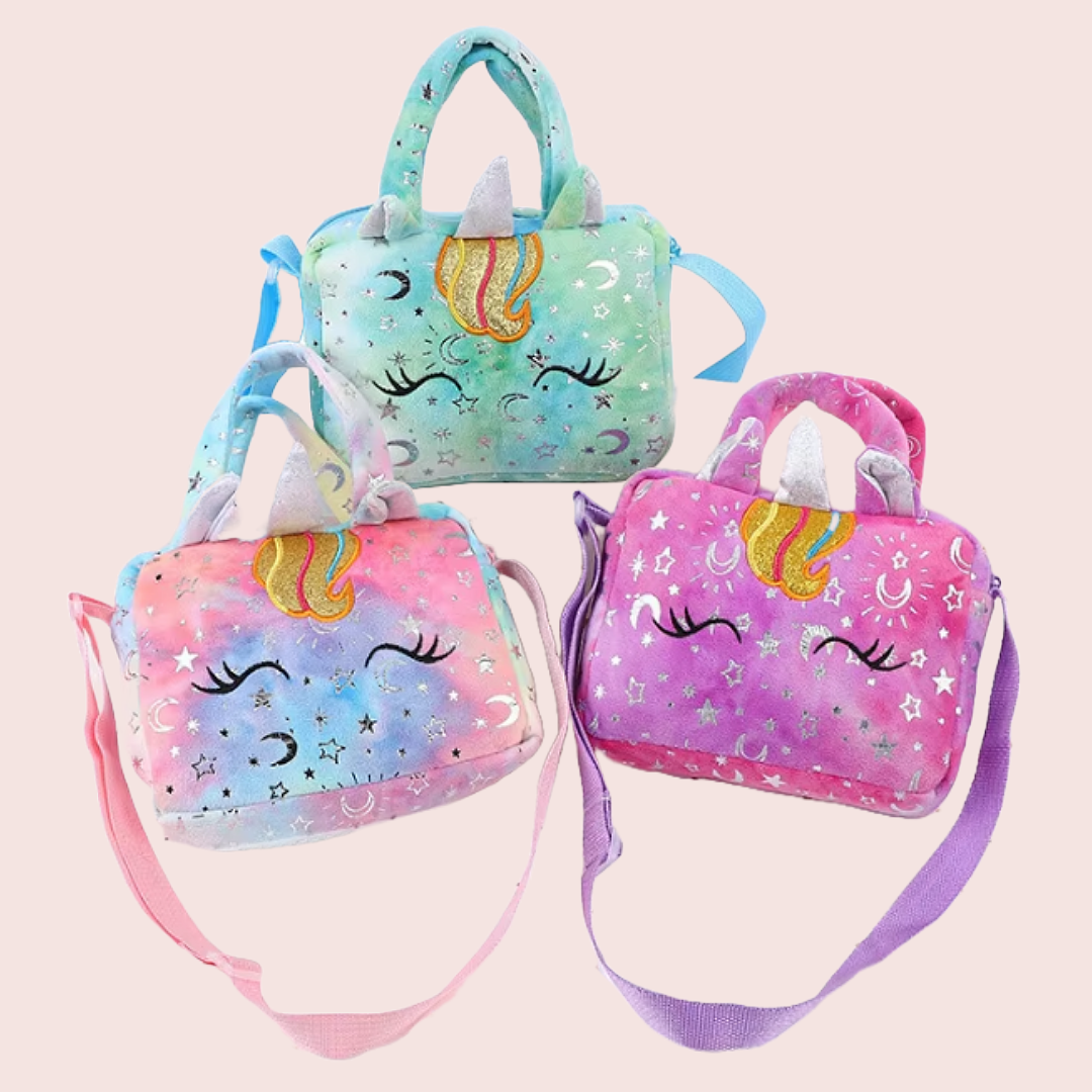 Celestial unicorn multi green blue pink purple crossbody shoulder hand bag