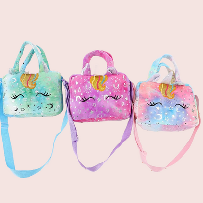 Celestial unicorn multi green blue pink purple crossbody shoulder hand bag